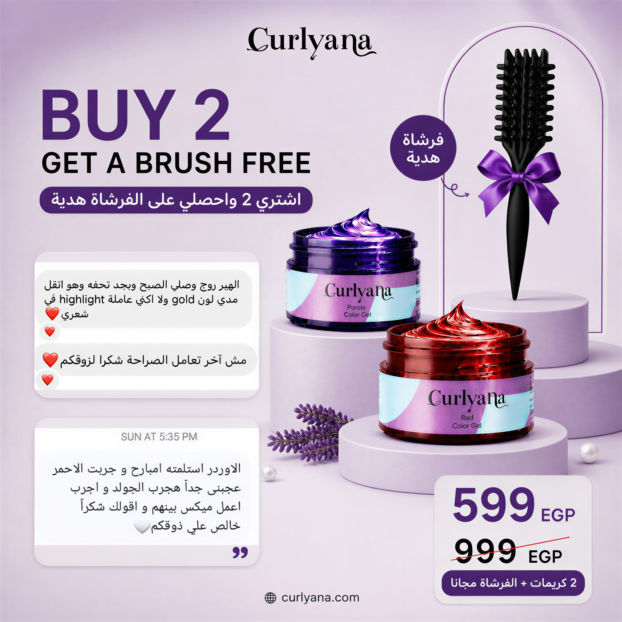 Buy 2 Hair Color Packs & Get a Free Brush
