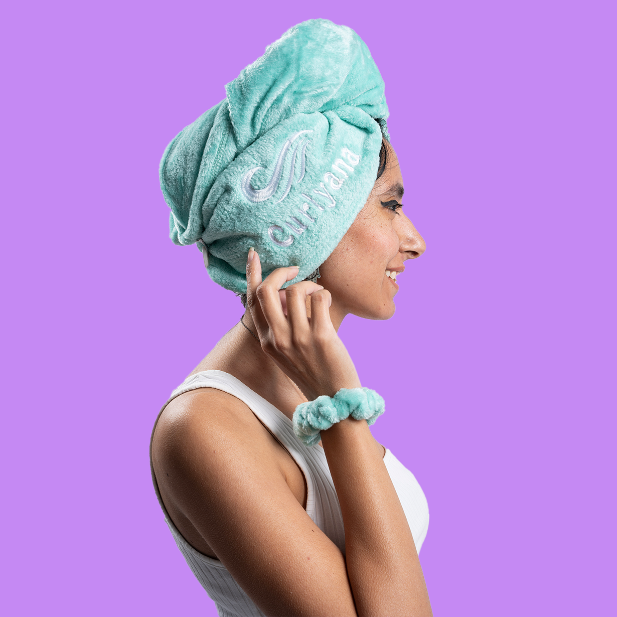 Microfiber wrap Towel Pink & mint
