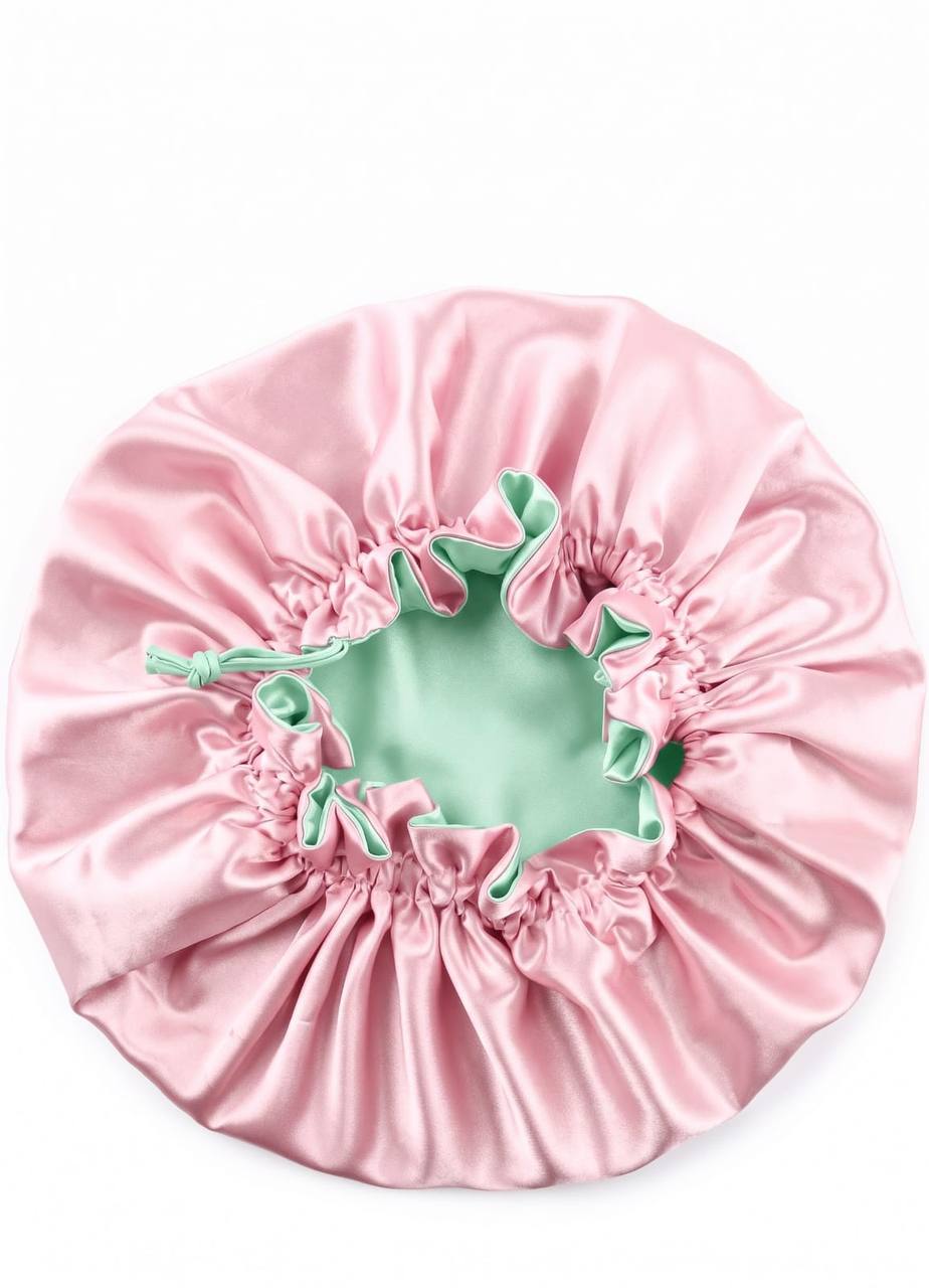 double face satin bonnet